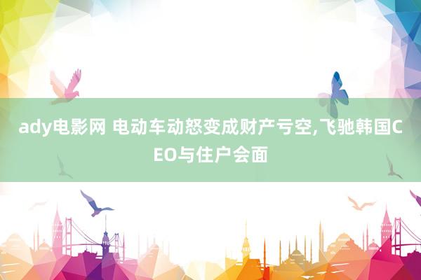 ady电影网 电动车动怒变成财产亏空，飞驰韩国CEO与住户会面