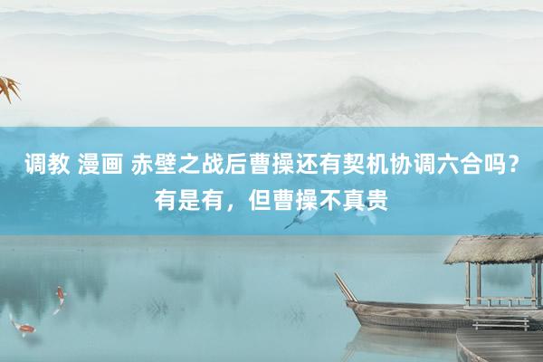 调教 漫画 赤壁之战后曹操还有契机协调六合吗？有是有，但曹操不真贵