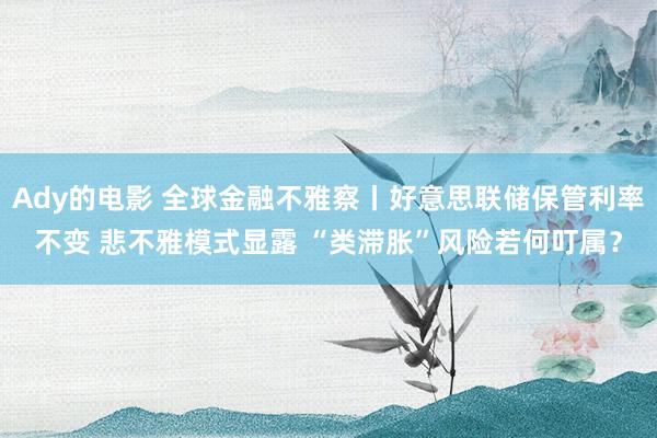 Ady的电影 全球金融不雅察丨好意思联储保管利率不变 悲不雅模式显露 “类滞胀”风险若何叮属？