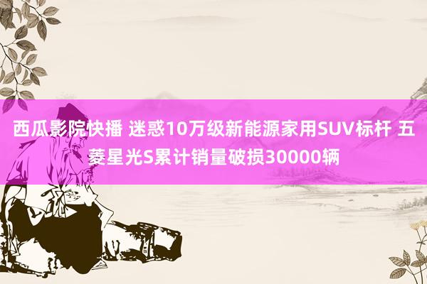 西瓜影院快播 迷惑10万级新能源家用SUV标杆 五菱星光S累计销量破损30000辆
